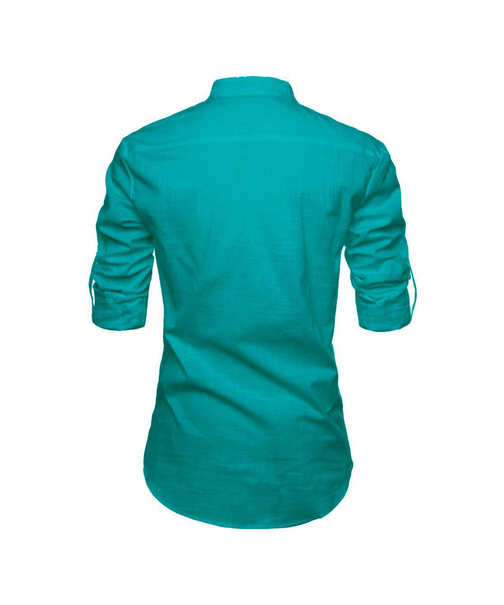 Kurta Masculina Pura Pura Lisa para Homens - Image 2