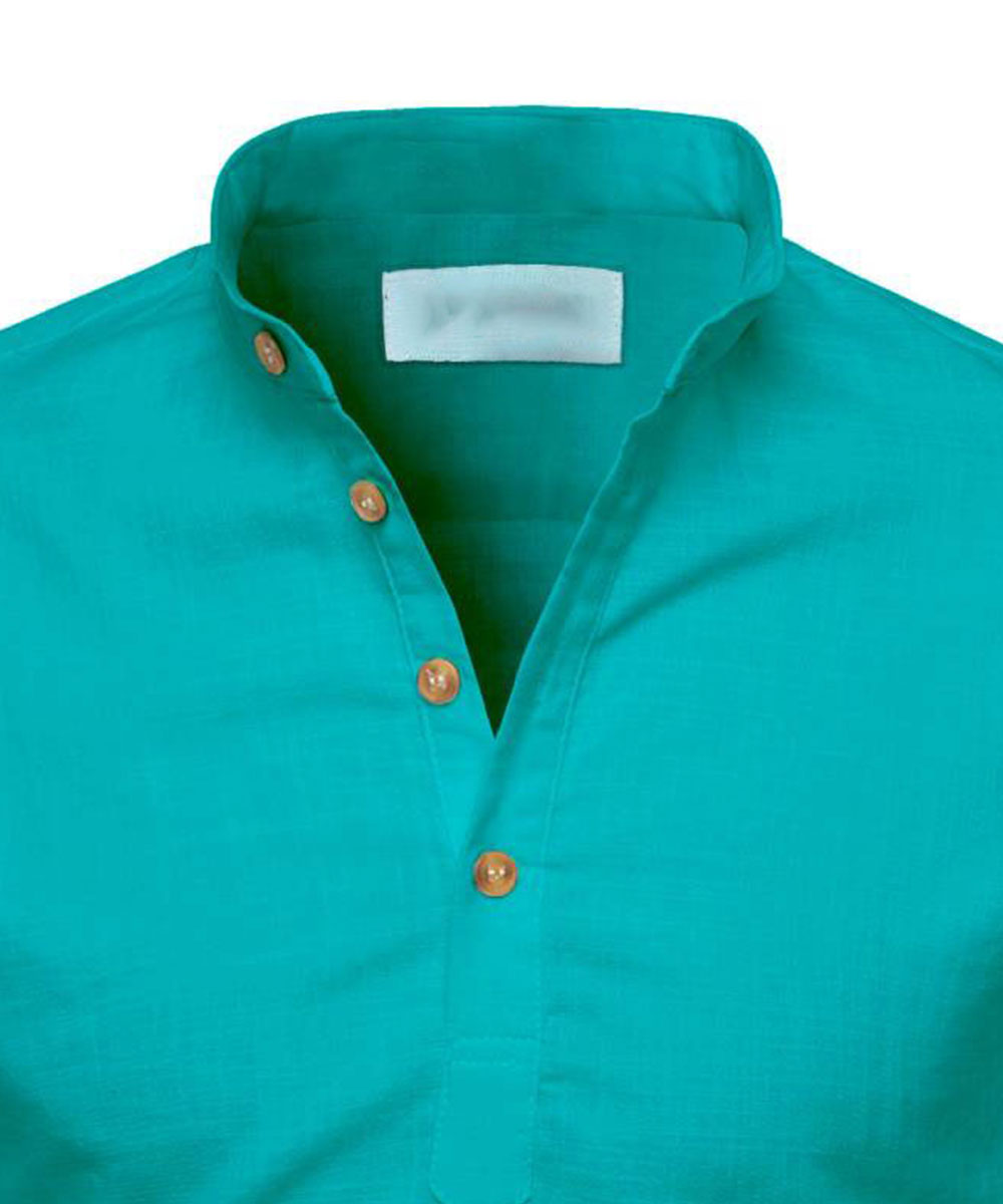 Kurta Masculina Pura Pura Lisa para Homens - Image 4