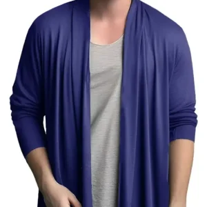 Cardigan Blazer Comprido Longo Masculino Casaco Manga Longa