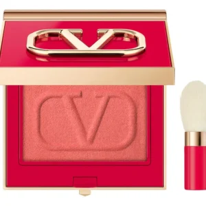 Blush Valentino Eye2Cheek Sombra Coral Acabamento Luminoso Pó