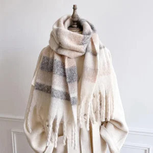 Presente De Inverno: Cachecol Feminino Quente, Imitação De C