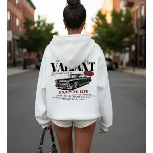 Moletom Feminino Oversized Com Estampa Retrô De Ciclismo