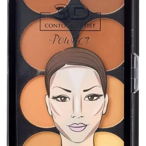 Ruby Kisses 3d Powder Contour Palette Médio Escuro Define As