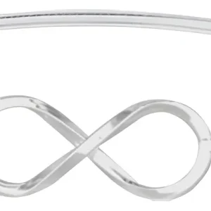 Bracelete Prata 925 Fio Quadrado Detalhe Infinito 1.5mm