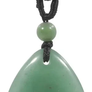 Colar Com Pingente De Pedra Gota De Água Charme Feito Verde