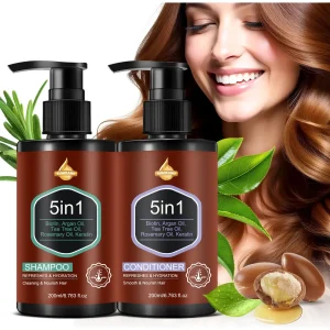 Kit 5em1: Shampoo + Condicionador Com Biotina E Óleos