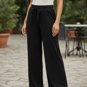 Calça Pantalona Feminina Wide Leg Elastico Cintura/gestante
