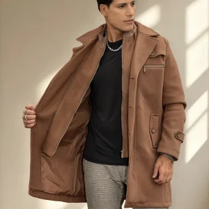 Sobretudo Masculino Elegante Gabardine  Duplo