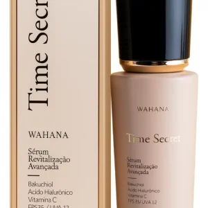 Rejuvenescedor Time Secret Wahana- Bakuchiol 30mL- Anti-idade 40+, Anti-rugas- Skin Care- Com Proteção Solar FPS35 - Momento de aplicação Dia- Todos os tipos de pele Madura