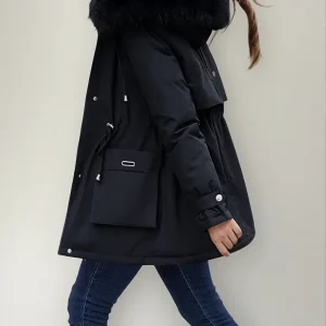 Jaqueta Fina De Inverno Feminina, Casaco Grosso E Quente