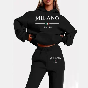 Conjunto Moletom Blusa E Calça Milano Italia Estilo Unissex