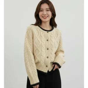 Suéter De Manga Comprida Com Zíper Listrado Para [a] .zr