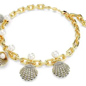 Colar De Concha De Pérola Banhada A Ródio, Joias Femininas E