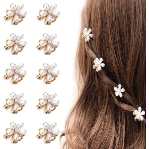 Jy Ruiyue 10 Presilhas De Cabelo Acessório Broche De Flor