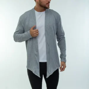Casaco Cardigan Aberto Manga Longa Fashion Atemporal