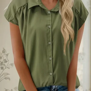Camiseta Feminina De Algodão E Linho, Solta, Casual, Com Dec