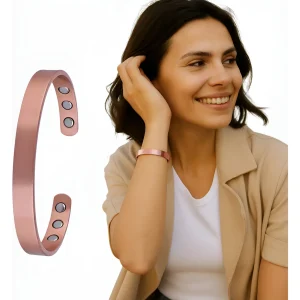 Pulseira Magnética Cobre Puro Bracelete Unissex Ajustável Comprimento 19 Cm