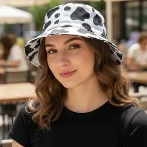 Chapéu Bucket Vaquinha Estiloso Moda Blogueira Jade Bbb Tamanho Un