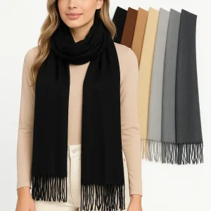 Cachecol Lenço Echarpe Pashmina Xale Feminino Cores 35x175cm