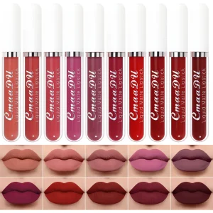 Conjunto De 10 Batons Foscos À Prova D'água Cmaadu - Yg