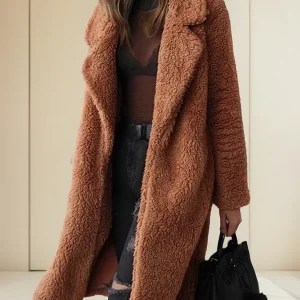 Cabolsa Feminino Inverno Grosso De Pelúcia Quente Midi 2022