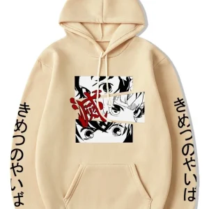 W Moletom Com Capuz Do Anime Demon Slayer Tanjiro Da Bk W