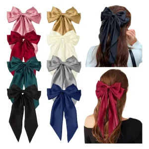 Dfhfg 8 Presilhas De Cabelo Com Laço Grande De 8 Fg