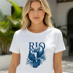 T-shirt Feminina Camiseta Rio Style Tendência Moda Inpiração