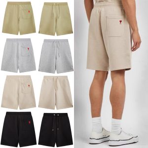 AMI CLAMS Summer Loose Casual Pure Cotton Rear Pocket Small Love Men's and Women's Shorts