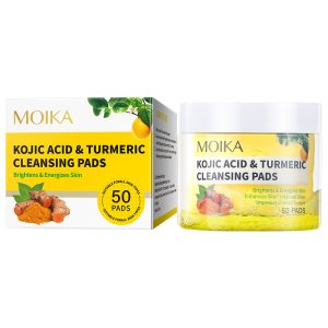 Turmeric Kojic Acid Collagen Red Amber Acid Panthenol Cotton Pads Gentle Cleansing Pads