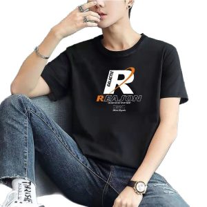 Short-Sleeved T-Shirt Men's Summer New Fashion Brand Trendy Three-Quarter Sleeve T-Shirt Pure Cotton Bottoming Shirt Top