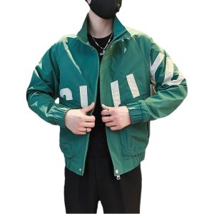 Men's plump handsome coat spring and autumn plump handsome coat men's clothing 2024 new fashion brand contrast color collar jacket
