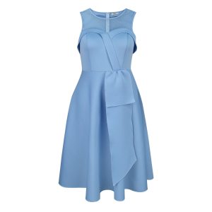 Women's Fashion Solid Color Mesh Heavy Industry Hot Drilling Waist Slimming Evening Dress Skirt dress
