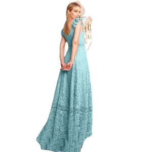 Women's Spring New Slim Fit Dress Elegant Commuter Lace Dress Long Dress