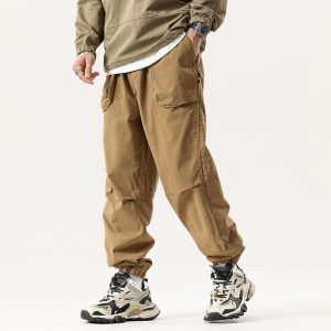 Autumn American overalls 2024 new men's casual pants American retro trend loose toe pants
