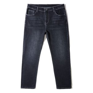 Six plus size men's black business men's straight pants casual regular loose jeans 671