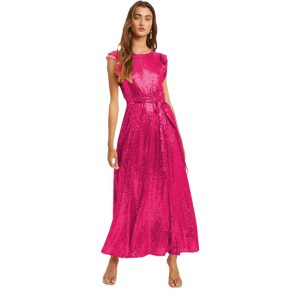 Women's clothing fashion lace-up waist slimming ruffle sleeve banquet dress dress