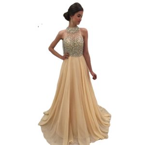 Women's fashion sexy sleeveless neck dress dress dress a generation of hair