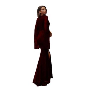 Women's fashion long sleeve dress dress wedding bridesmaid lace dress banquet dress women