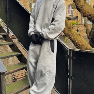 American Retro Versatile Loose Unisex High Street Hip-Hop Patchwork Embroidered Sweatpants Men's Pants Foreign Trade