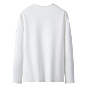 Autumn Round Neck Long-sleeved T-shirt Men's All Cotton Sports Slim-fit Top Trendy T-shirt Printed Sweater Men's Base Shirt
