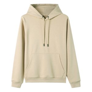Gold Antibacterial One-Piece Simple Loose Pullover Sweatshirt for Men 2024 Autum New Casual Hooded Couple Tops