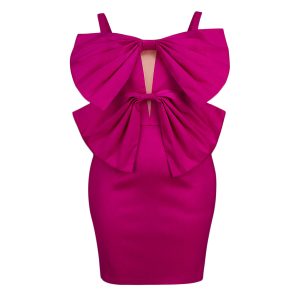 Women's Fashion Solid Color Bow Stitching Sexy Sleeveless Sling Hip Skirt dress Women