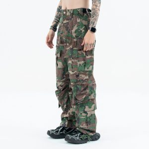 Lanhai Men's Clothing 2025 Autumn and Winter New Far Camouflage Cargo Large Pocket Profile American Loose Functional Overalls