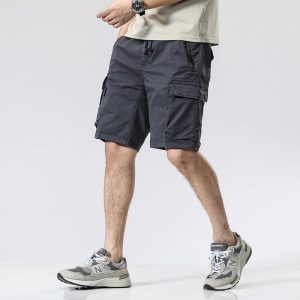 2024 summer new overalls men's shorts men's casual pants sports pants tide straight pants