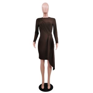 women's casual tight irregular long banquet dress hip dress women a generation of hair