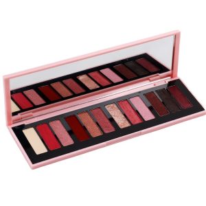 12 Color Eyeshadow Plate Fog Eyeshadow European and American Gentle Lace-up Mirror Matte Eyeshadow Plate